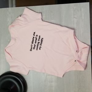 NWOT pink baby onesie size 12m